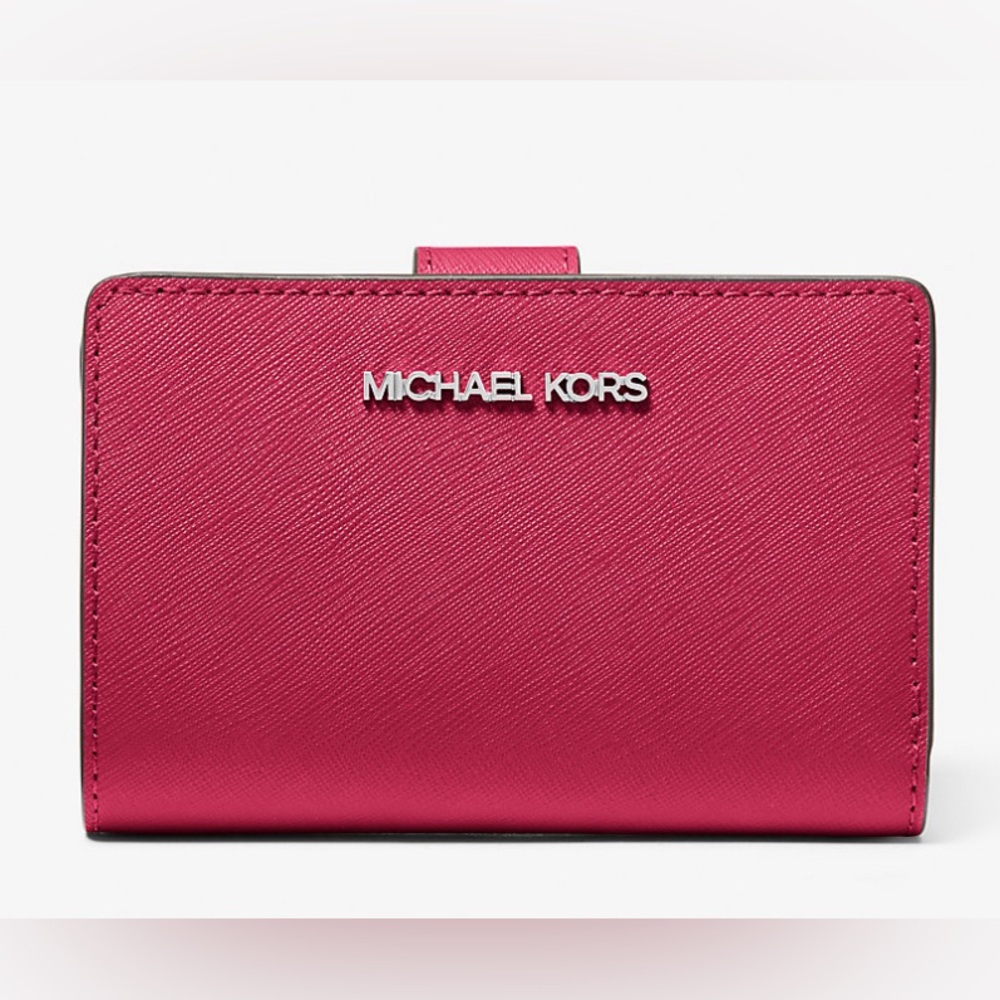 NWT Michael Kors Pink Saffiano Leather Wallet